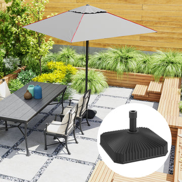 Patio Umbrella Base Umbrella Stand, Heavy Duty Outdoor Umbrella Stand Base 17.7