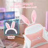 Cute Racing Gamer Chair, PU Leather Gaming Chair with Footrest, Headrest and Lumbar Support, Pink
