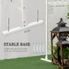 Metal Outdoor Privacy Screen, Decorative Outdoor Divider with Stand and Expansion Screws, 36.2