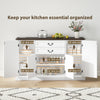 Farmhouse Sideboard with Charging Station and Thickened Top, 58