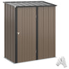5' x 3' Outdoor Storage Shed, Steel Garden Shed with Single Lockable Door, Tool Storage Shed for Backyard