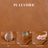 Set of 2 Kitchen Chairs, Button Tufted PU Leather Upholstered Dining Chairs with Rubberwood Legs for Dining Room, Brown
