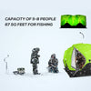 5-8 Person Insulated Ice Fishing Tent Shelter with Ventilation Windows and Carry Bag, for -22℉, Green