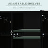 LED Medicine Cabinet with Mirror, Wall Mounted Bathroom Mirror Cabinet with Adjustable Shelves, High Gloss