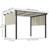 10' x 10' Metal Pergola, Outdoor Pergola with Retractable Canopy, for Garden, Patio, Backyard, Deck
