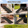61 Inches Folding Pet Ramp with Grass Surface, Raised Side Rails, for Cars, SUVs