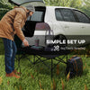 Folding Camping Table with Roll up Top and Carry Bag, Portable Picnic Table for Camping, Picnic, Hiking, Black