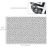 Reversible Outdoor RV Rug, Patio Floor Mat, 5' x 8' Plastic Straw Rug for Backyard, Deck, Beach, Camping, Grey & White