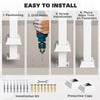 1-3 Step Handrails for Outdoor Steps, Porch Deck Railing, Metal Outdoor Stair Railing with Installation Kit, White