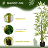 Set of 2 4ft Artificial Tree, Indoor Fake Bamboo with Pot, for Home Office Living Room Decor