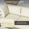 Patio Loveseat, Outdoor Seating for 2, Garden Sofa with Cushions, Wide Armrests, 54.3