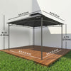 10' x 10' Gazebo, Soft Top Outdoor Gazebo with 2-Tier Roof, Metal Frame
