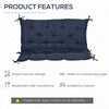 Porch Swing Cushion Garden Bench Cushion with Backrest, Non-Slip 2-seater Soft Pad, Swing Chair Mat Replacement for Indoor and Outdoor, 39.4