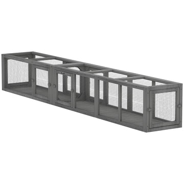Cat Tunnel, Outdoor Cat Enclosure with Combinable Design, 8 Doors, 98