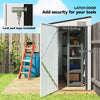 4' x 8' Outdoor Storage Shed Lean to Shed Outdoor Metal Tool Shed with Lockable Door and Air Vents