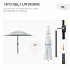 9FT 3 Tiers Patio Umbrella Outdoor Market Umbrella with Crank, Push Button Tilt for Deck, Backyard and Lawn, Cream White