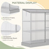 Aluminum Cold Frame Greenhouse, Raised Planter Bed Protection with Openable Top and 2 Shelves for Outdoor Indoor
