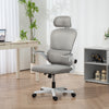 Mesh Office Chair, Ergonomic Desk Chair with Flip-up Armrest, Rotatable Headrest, Adjustable Lumbar Support, Black