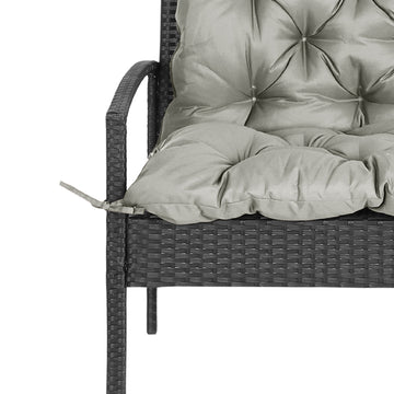 2-Seater Garden Bench Cushion Swing Chair Mat Replacement with Backrest, for Indoor and Outdoor, 39.4