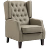 Faux Leather Accent Chair with Thick Padding for Living Room, Bedroom, Home Office