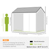 8.5' x 5.5' Metal Garden Storage Shed, Outdoor Tool Storage House with Lockable Door, Vents, Sloped Roof