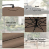9.6ft Offset Patio Umbrella Garden Hanging Parasol Banana Cantilever Umbrella with Base, Crank