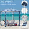 Beach Umbrella, 6.5' Easy-Assembly Sun-Shade Shelter with Sandbags and Carry Bag, Cool UV50+, Dark Blue