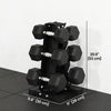 Soozier Hex Dumbbell Weight Set with Vertical Rack, 120lbs Rubber-Coated Dumbbells with Non-Slip Handles