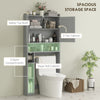 Modern Over the Toilet Storage Cabinet with 2 Doors, Above Commode Storage Cabinet with Toilet Paper Holder, White