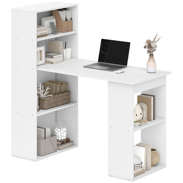 Modern Computer Desk with Storage Shelves, 47