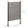 Picket Metal Garden Fence for Hard & Soft Ground, 5 ft(H) Standing Outdoor Fencing with Feet, Animal Barrier Flower Bed Landscape Edging, Brown