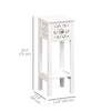 Nightstand Set of 2 with Drawer and Open Storage Shelf White