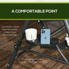 3-Seat Patio Swing Chair, Outdoor Canopy Swing Glider with Adjustable Shade