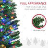 6' Artificial Pencil Christmas Trees Holiday Decoration with Colourful LED Lights, Steel Base, Skinny Shape