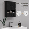 Medicine Cabinet, Bathroom Wall Cabinet with Shelf and Drawers for Hallway, Living Room, Black