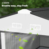 11' x 13'Garden Storage Shed w/ Foundation Kit Metal Tool Storage House w/ Double Doors, White