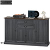 Farmhouse Sideboard with Charging Station and Thickened Top, 58