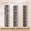 9-Tier DVD Shelf with 7 Adjustable Shelves, Slim CD Shelf, Holds 252 CDs, 147 DVDs or 189 Blu-rays, White