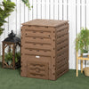Compost Bin, Garden Composter with 80 Vents and 2 Sliding Doors, 120 Gallon (450L), Black