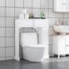 Modern Over The Toilet Storage, Bathroom Cabinets Over Toilet with 2 Sliding Doors, 3 Adjustable Shelves, White