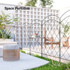 4 Pack Garden Fencing for Yard, Decorative Fence Panels as Animal Barrier and Flower Edging, Circle, Black