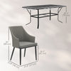 7 Piece Wicker Patio Furniture Set with Cushions, Umbrella Hole, Slatted Table Top, for Backyard, Porch, Garden, Balcony