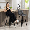 PU Leather Counter Height Bar Chairs Set of 2, 27.75