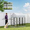Outdoor Dog Kennel with Roof, 6' x 4' x 6' Heavy Duty Welded Wire Dog Playpen Enclosure with Escape-proof Lock