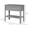 Elevated Planter Box with Storage Shelf for Flowers, Vegetables, and Herbs, 36