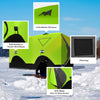 5-8 Person Insulated Ice Fishing Tent Shelter with Ventilation Windows and Carry Bag, for -22℉, Green