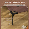 Elevated Dog Bed with Canopy, Portable Raised Dog Cot for XL Sized Dogs, Indoor & Outdoor, 48