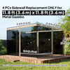 Replacement Mosquito Netting for Gazebo 12' x 12' Black Screen Walls for Canopy with Zippers, Beige