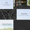 9.7ft Offset Patio Umbrella Garden Hanging Parasol Banana Cantilever Umbrella with Base, Crank, Black