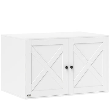 Cat Litter Box Enclosure with Double Doors, Handles, Fit Most of Cat and Litter Box, 31.5